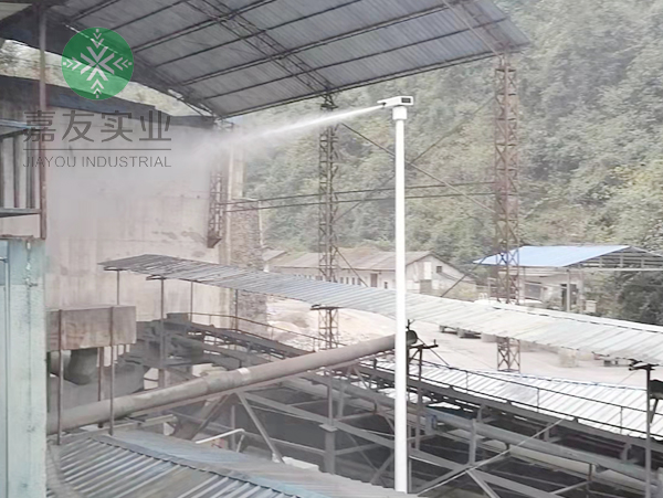 露天碎石料場旋轉霧樁降塵系統1